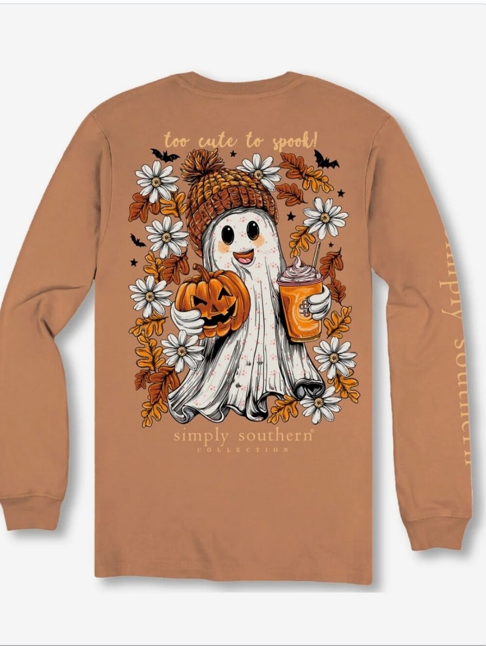 Simply Southern Ghost Long Sleeve Graphic Tee, NWT - Picture 3 of 5